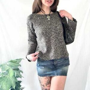 JONES NEW YORK | Women's Black 3/4 Sleeve High Low Sweater